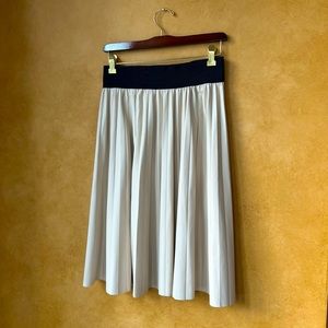 Ann Taylor Leather Pleated Faux  Skirt